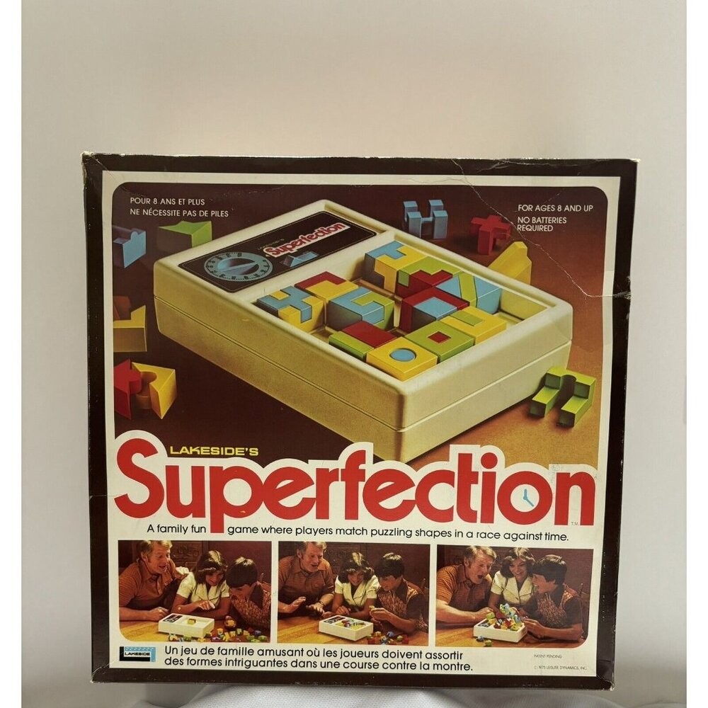 1975 SUPERFECTION Game by Lakeside – Complete, Original Box RARE VINTAGE
